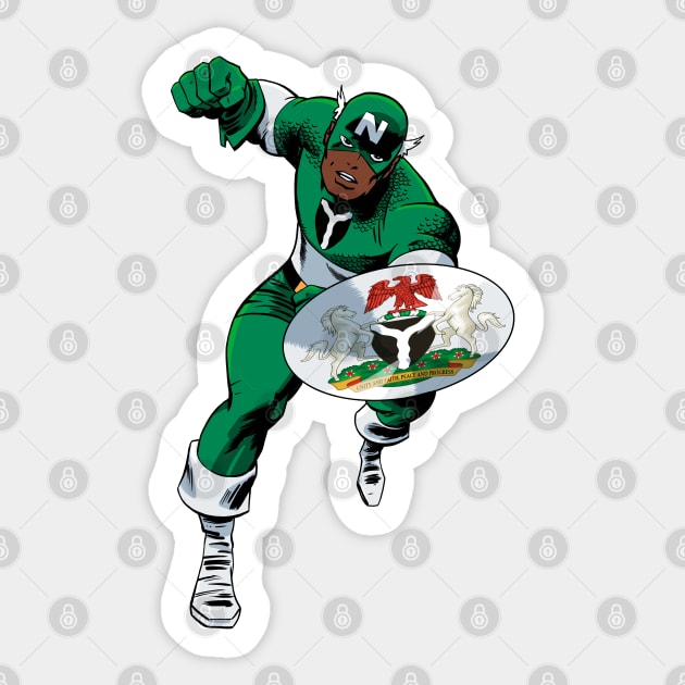 Captain Nigeria Sticker by ThirteenthFloor